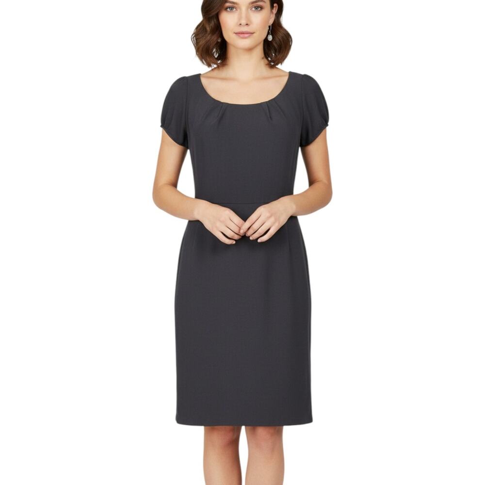 NWT K Dress Women’s Size 14 Black Gold Lined Sheath Bodycon Career Office Party